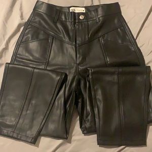 Zara Faux Leather Pants